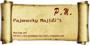 Pajenszky Majlát névjegykártya